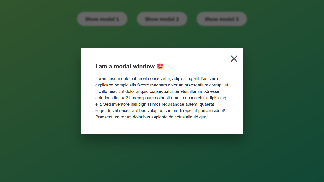 Modal window — 2