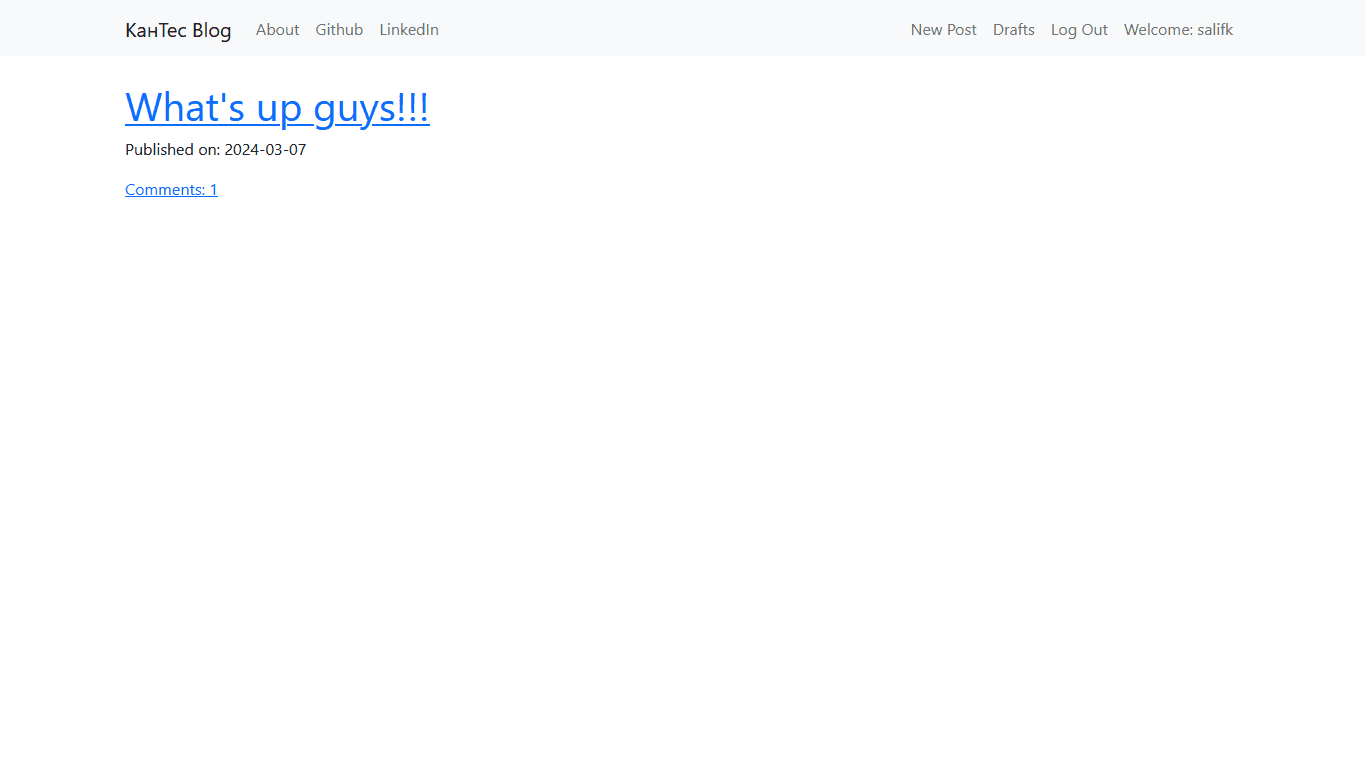 Blog platform — 1