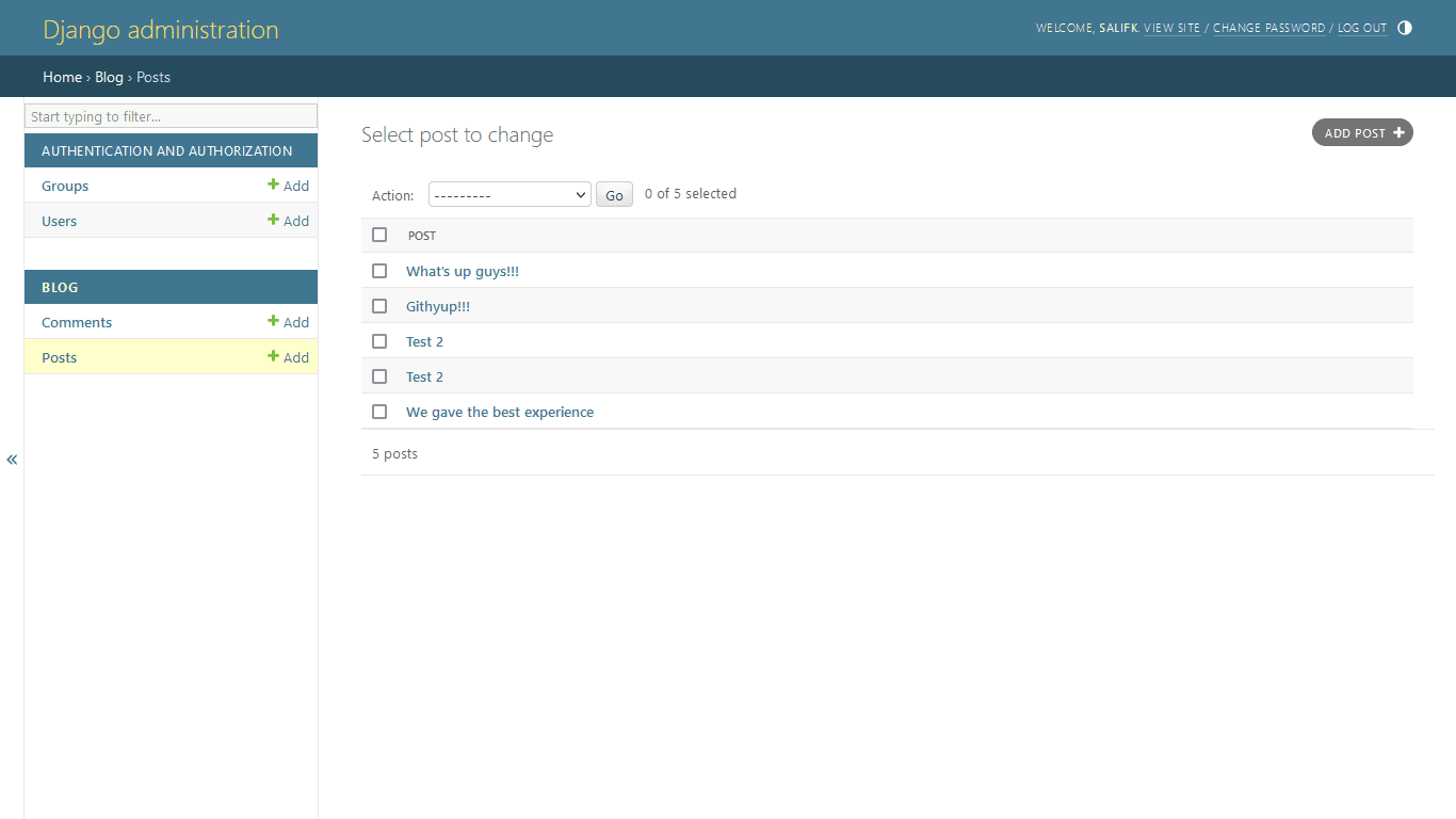 Blog platform — 5